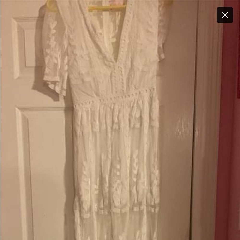 Pink lily boutique dress with overlay